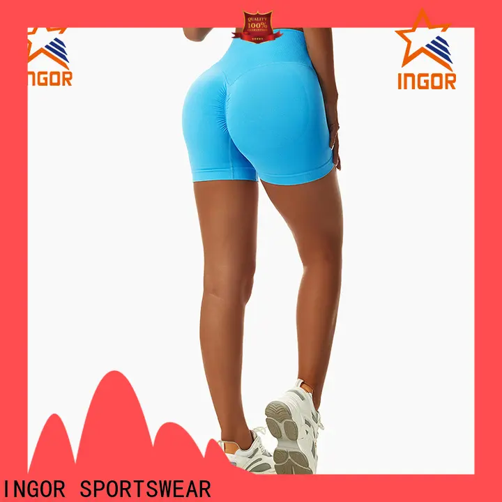 Ingor Sportswear Custom Fitness Apparel Butt Lifting Yoga Shorts Elastic High Waist Running Fitness Shorts Tight Seamless Sports Shorts6 1