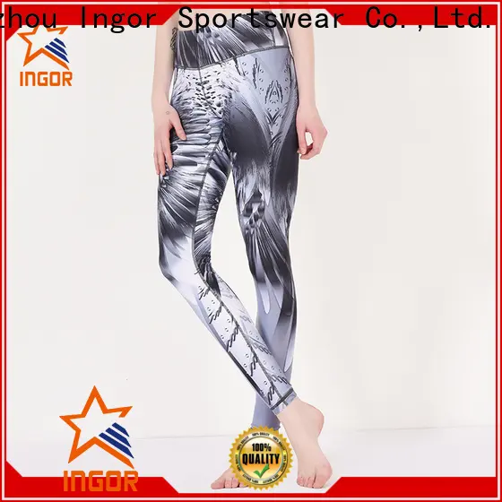 INGOR SPORTSWEAR dress woman in see through yoga pants with four needles six threads for yoga 1