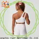 custom compression sports bra white with high quality for ladies 1