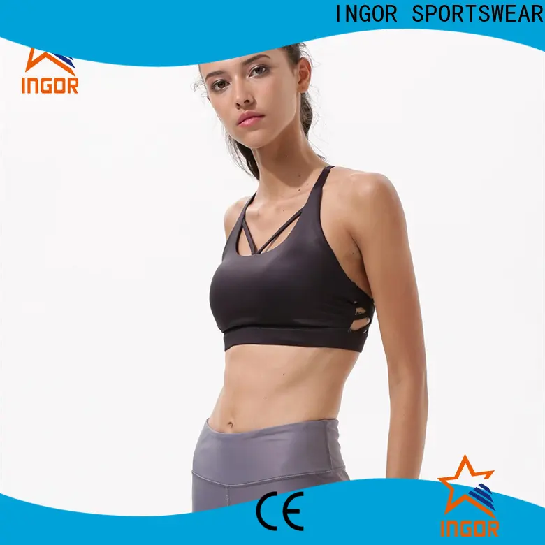 INGOR SPORTSWEAR high neck sports bra manufacturer at the gym 1