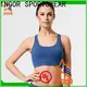 quality high neck sports bra pink wholesale at the gym 1
