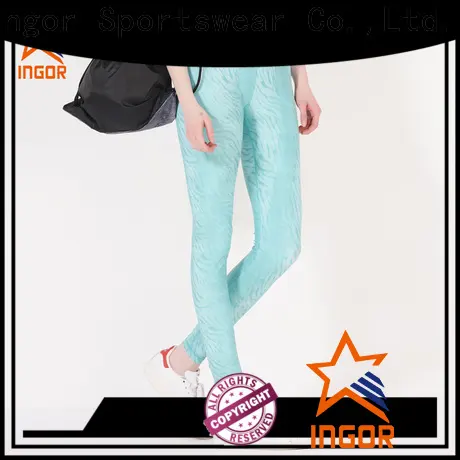 INGOR SPORTSWEAR spandex ladies long gym leggings factory at the gym 1