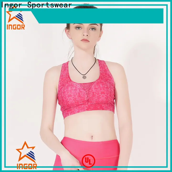 INGOR SPORTSWEAR burgandy good sports bras manufacturer for ladies 1