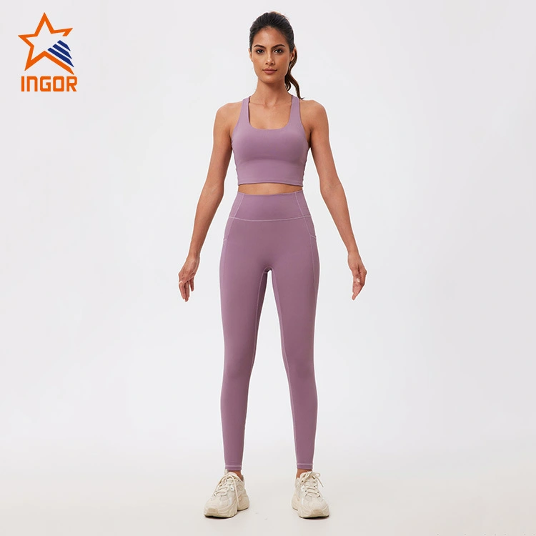 OEM Basic Yoga BH & High Waist Side Pocket Leggings 2 ST Sports Yoga Sets 1