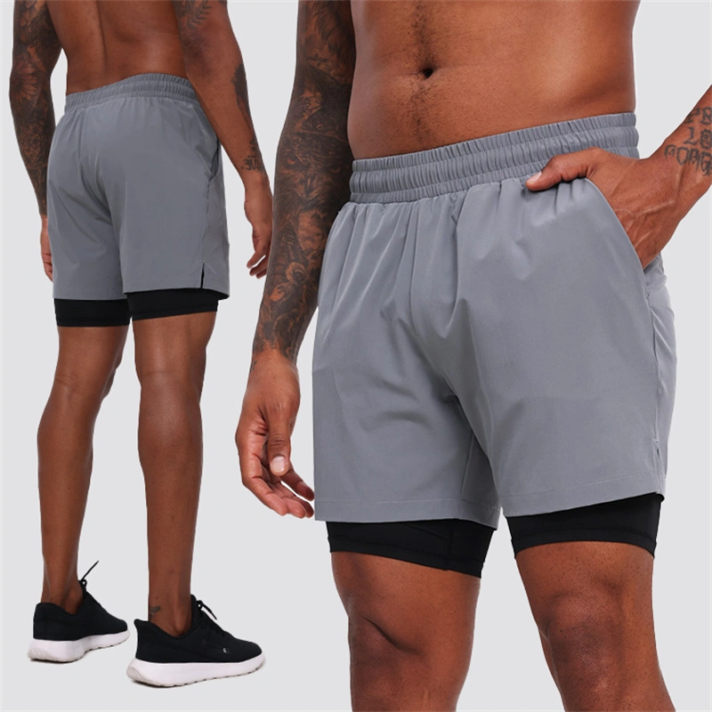 Custom Mens Gym Double-Layer Sports Quick-Dry Shorts Ingorsports 1