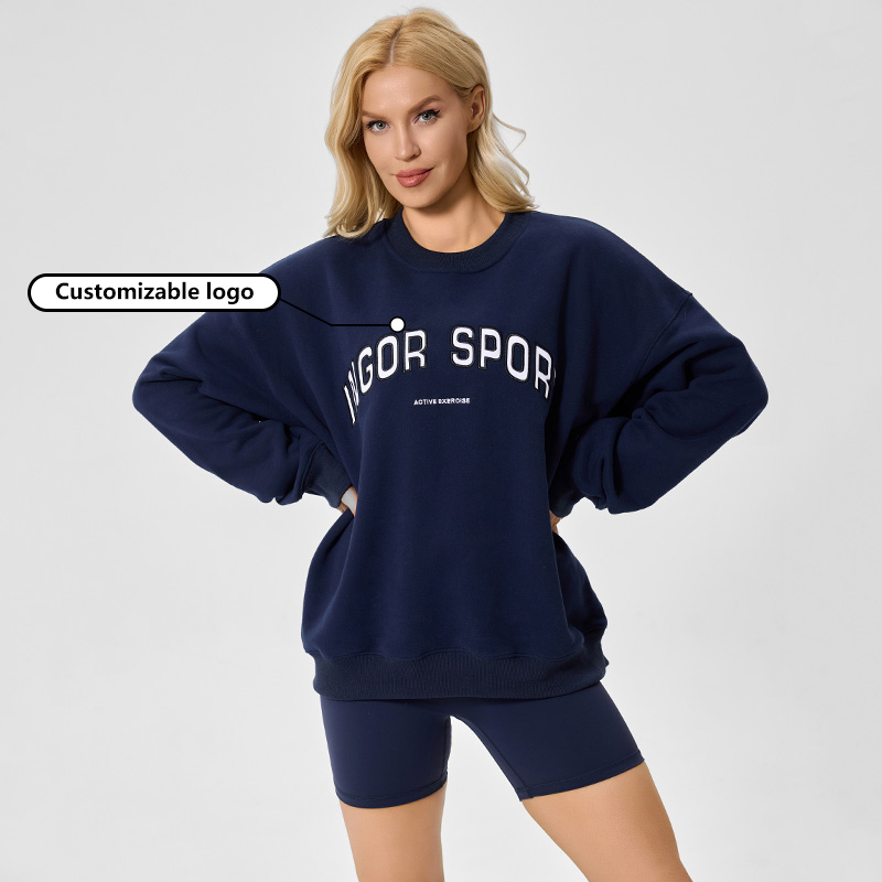 Custom 370GSM Women Round Neck Sweatshirt Hoodies | INGORSPORTS 9