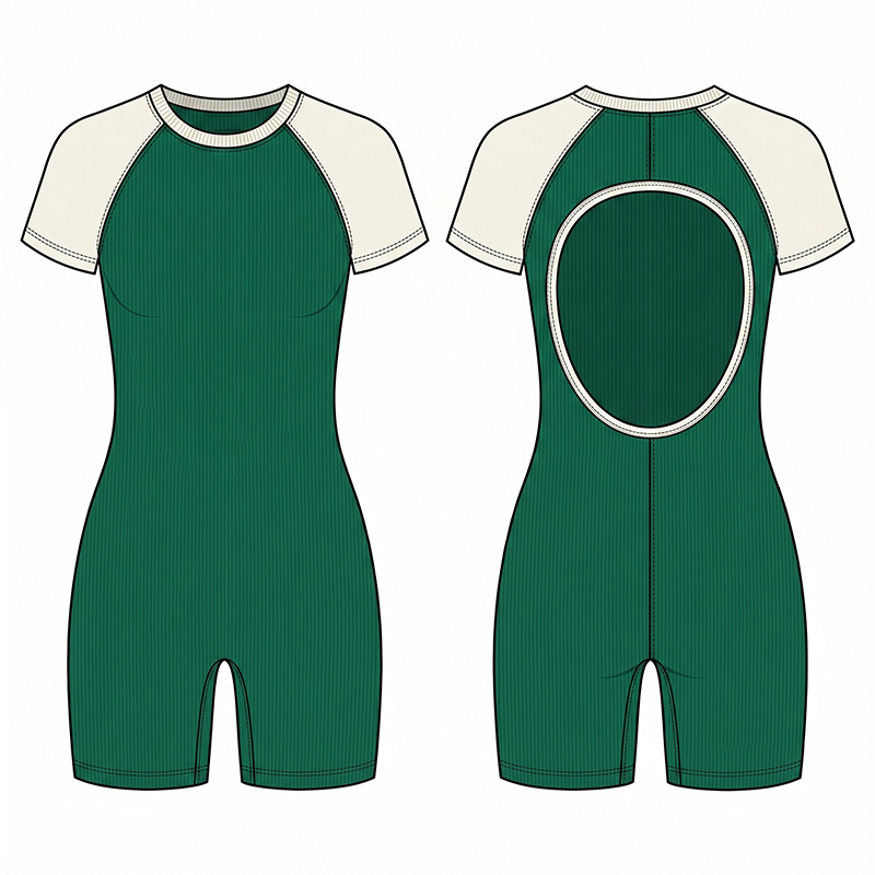 Costume da yoga con coste aperte,