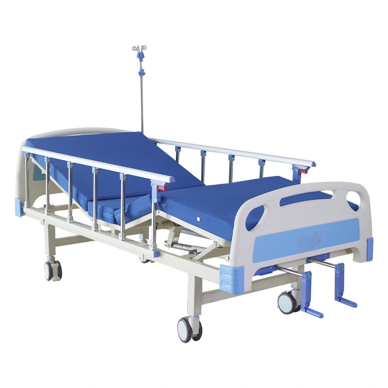 Manual médico hospitalario de primera calidad Cama con manivela de 2 funciones Cama duradera y resistente | INNORKOM 1
