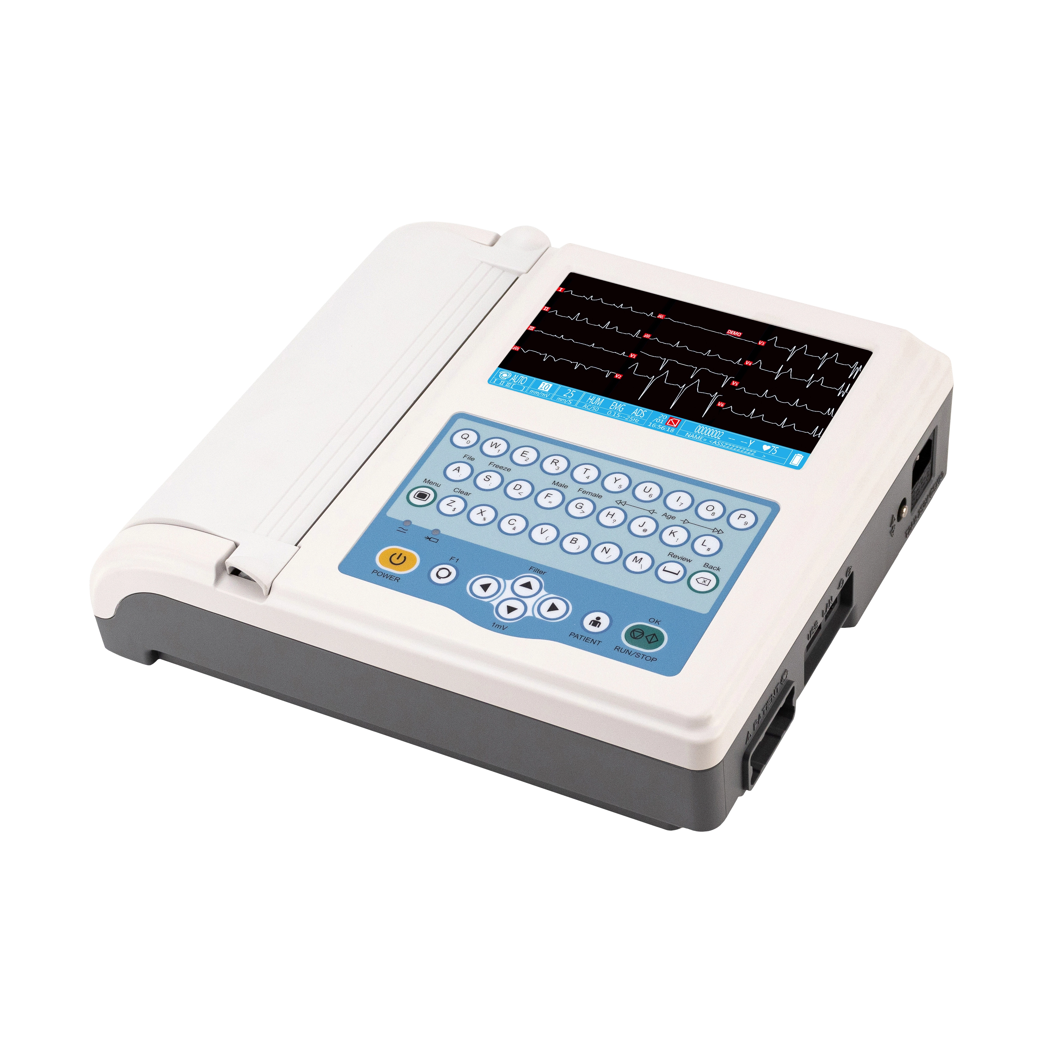 Électrocardiographie portable Holter ECG de haute qualité ECG à 12 canaux EKG | Inverse 1