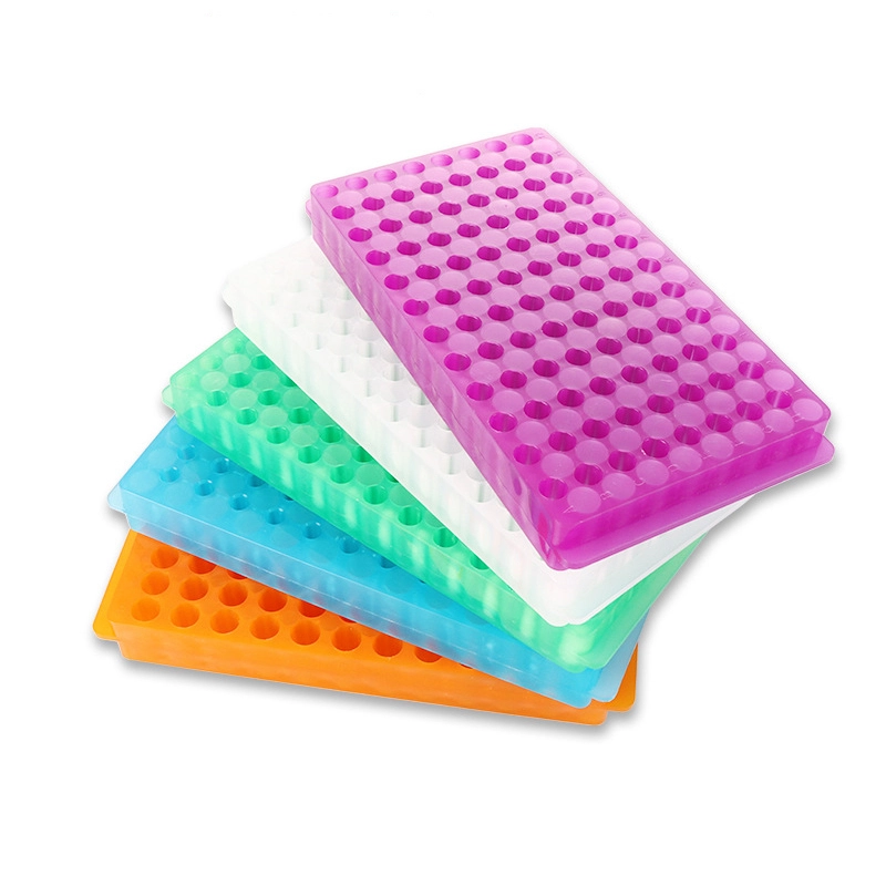 Laboratory Double Panel Tube Rack 96 Holes Micro Tube Box PCR Tube Rack with Lid 1