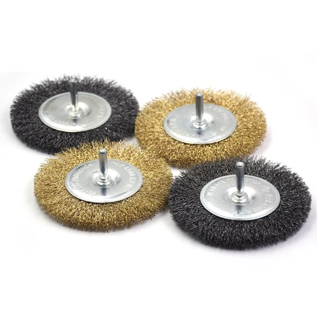 Metal industrial brush radial steel brush with shaft 1