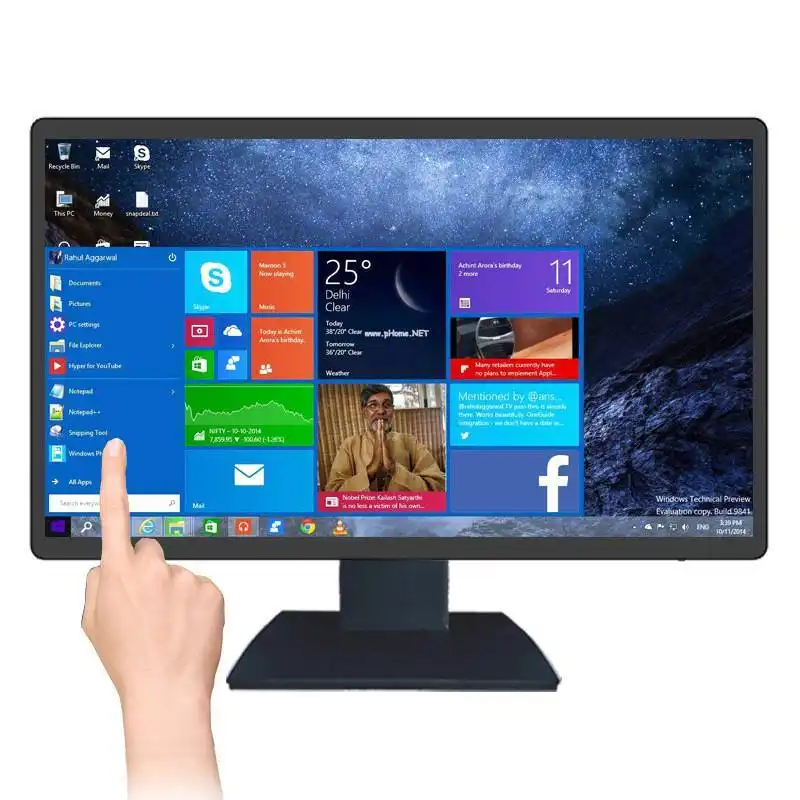 2021 Hot Sale 21.5 24 27 Capacitive Small Touch Screen AIO PC Restaurant USB Monitor Computer All In One Panels 1 buyer1 1