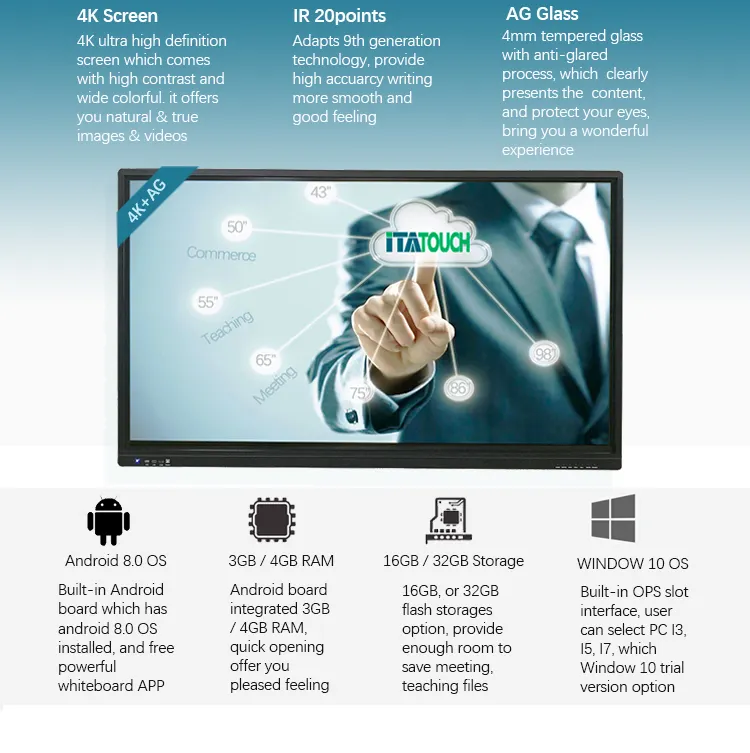 ITATOUCH New large touch screen monitor suppliers for education 3