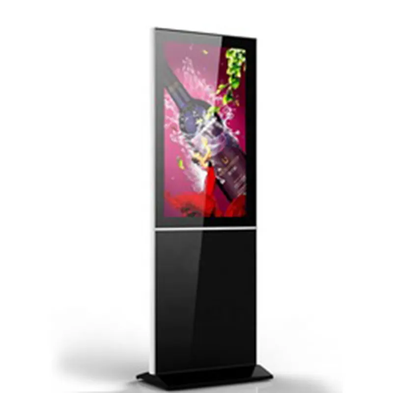 Señalización digital de la exhibición al aire libre del lcd del soporte del piso del reproductor de la publicidad del nuevo diseño 1