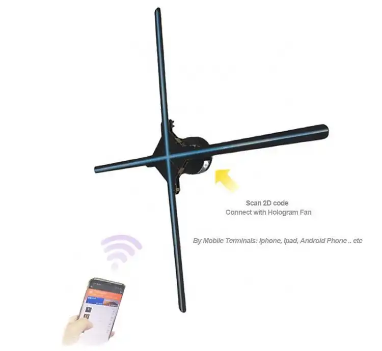 Most Popular Led Fan Display 3D Hologram Indoor Advertising Holographic Price 1