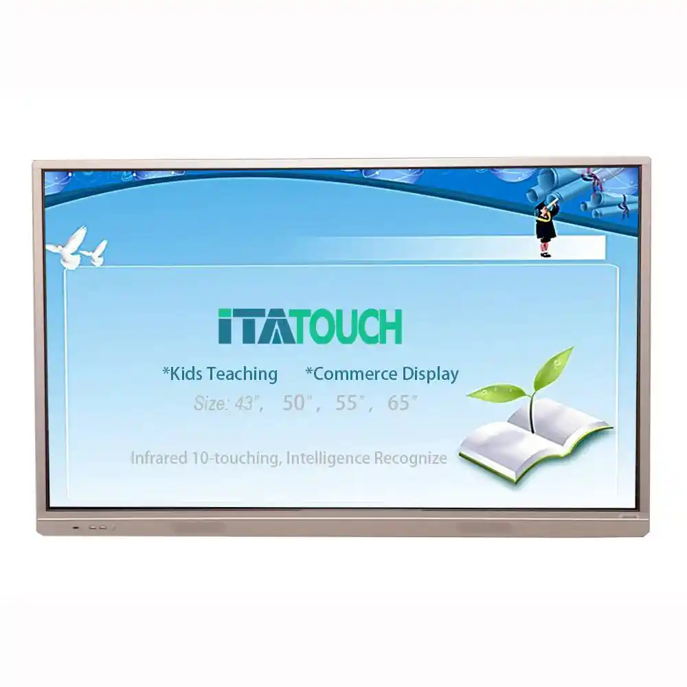 Moq bajo 43 50 55 65 pulgadas llevó el monitor elegante interactivo multi del panel del tablero de la pantalla táctil de los televisores 1