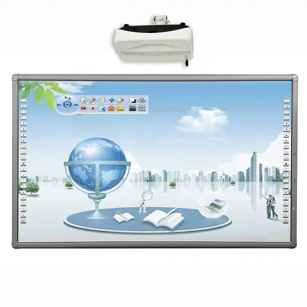 Whiteboard elegante eléctrico interactivo de la clase del tacto del dedo del IR de China 82inch para el aula 1