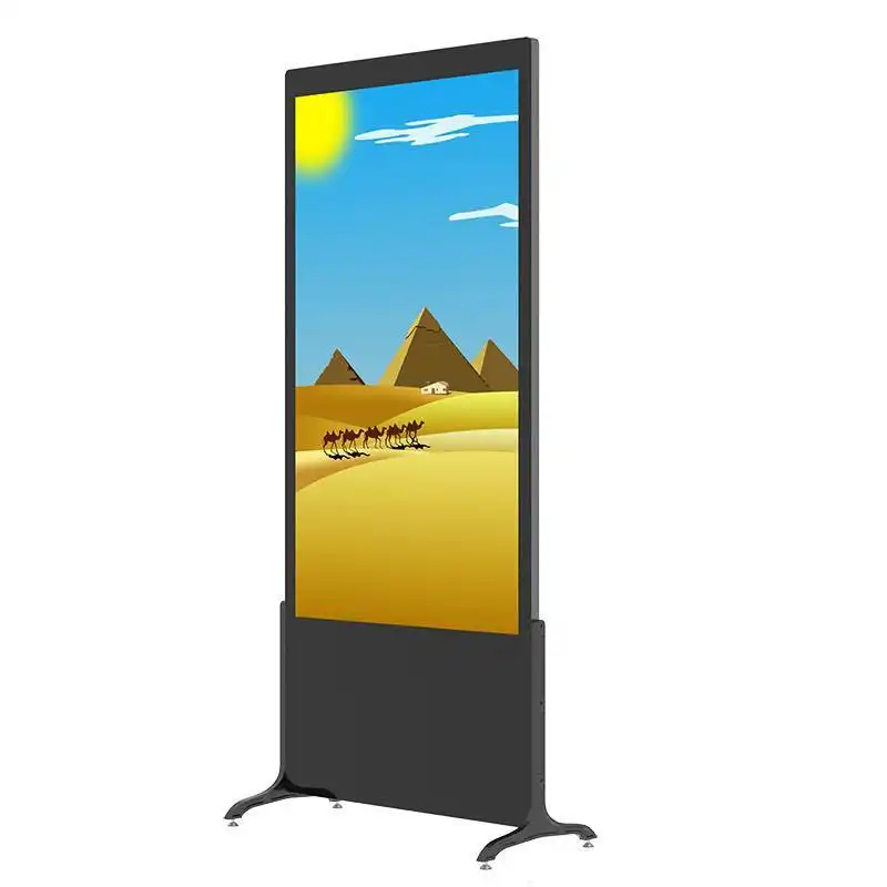 Lcd Ultra-thin Digital Signage Advertising Player Media Display 43 Inch TFT 4GB 4mm Tempered Glass 1