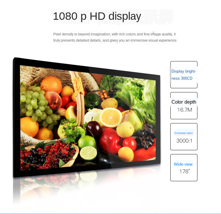 Reliable and Cheap Kiosk Box 21.5 Black LCD Video Wall Monitor Screen Advertising Led Display Screen Video Wall SDK 4GB 1GB 16:9
