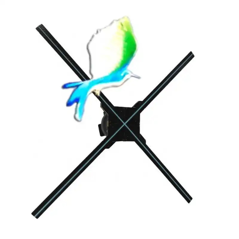 Air Visible 3D Video Hologram Projector Holographic Led Fan WIFI 2.4G, Mobile Cloud Management Quad-core 1.5G, 16GB Storage 1