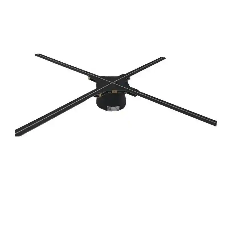 ventilador holográfico del holograma del jugador de la publicidad de la pantalla LED de WIFI 3D de las cuchillas del brillo 2500nits 75 cm 4 1