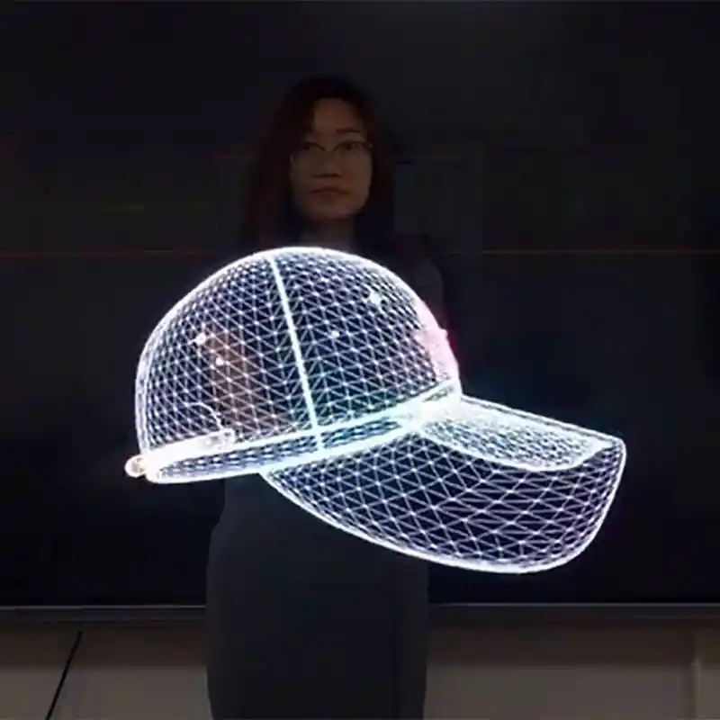 La aplicación grande de Wifi del estilo único llevó el proyector del holograma 3D de la fan al aire libre en venta 1