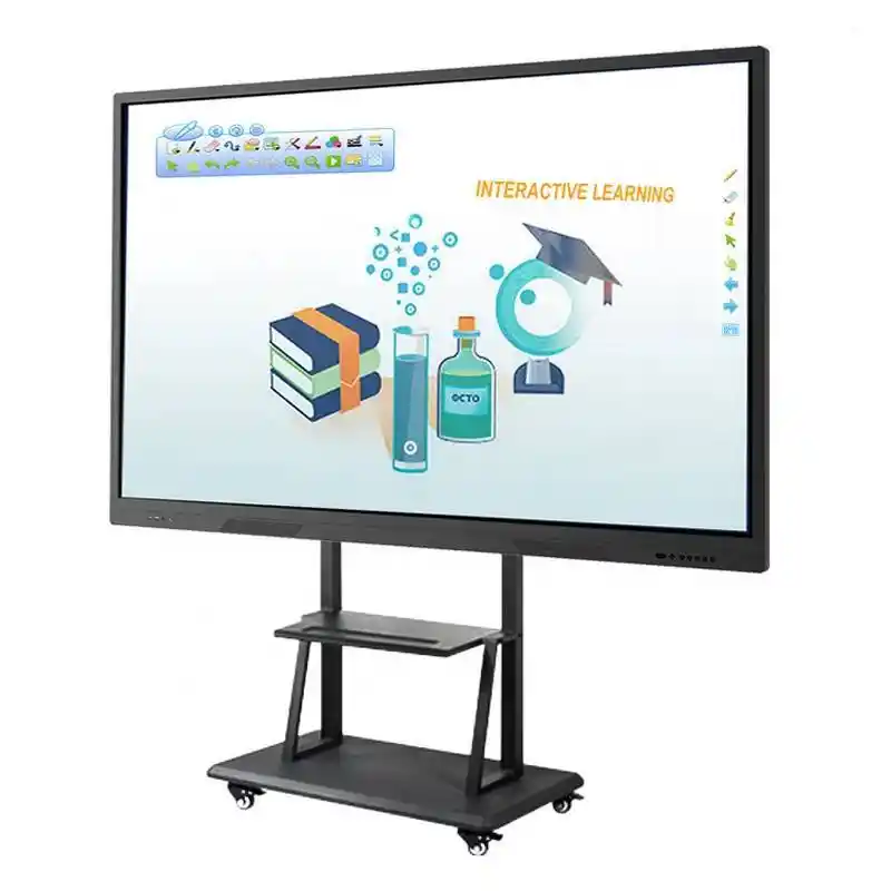 Suministro directo de fábrica, pantalla táctil Lcd Digital portátil, software de pizarra interactiva, tacto infrarrojo, 20 puntos, sistema operativo Android 8,0 1
