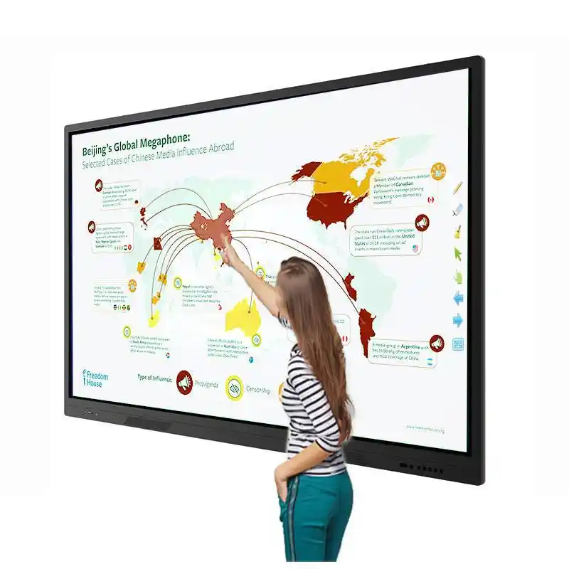 20 Point Lcd Touch Interactive Whiteboard Cutting Smart Board For Meeting Room 1