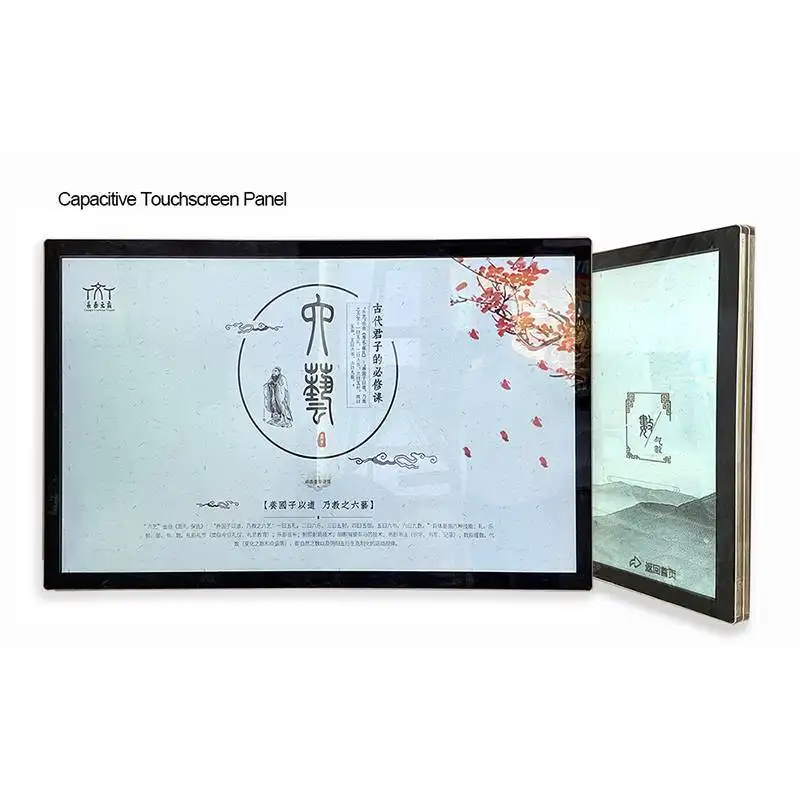 Professional factory capacitive led 4k touch screen pc all in one lcd display panels with table stand 1