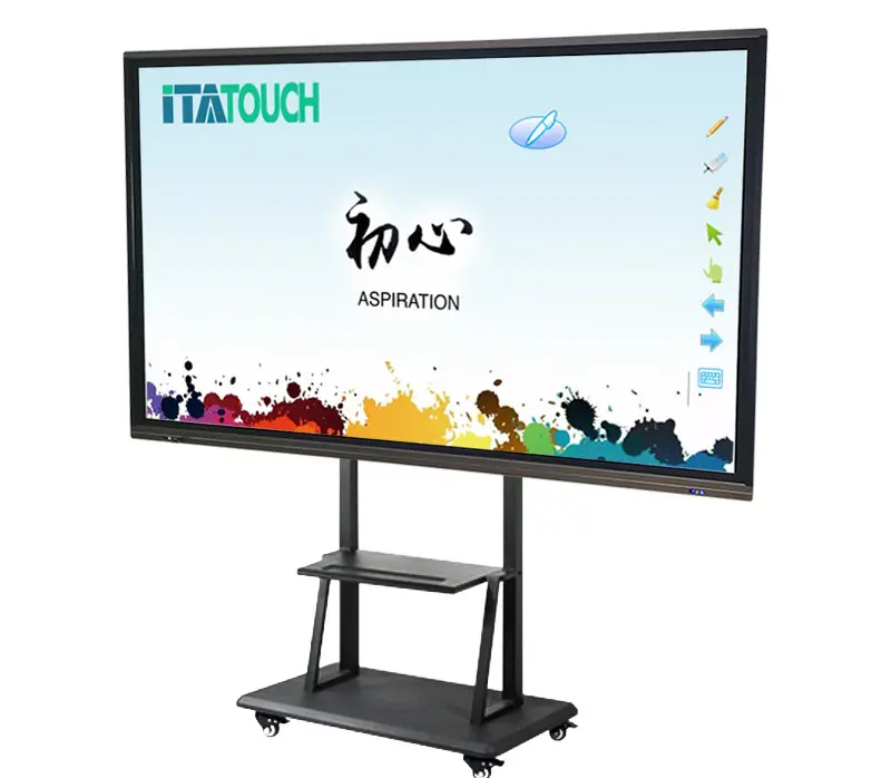 Custom Large Size 86 100 Inch TV UHD Screen Panel Led Boards Smart Touch Screen Interactive Flat Panel 1