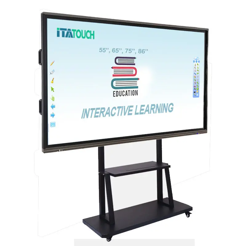 Original FactoryManufacturer4K Hd Ir Mobile Touch Screen Smart Digital White Board Stand For Classroom 1