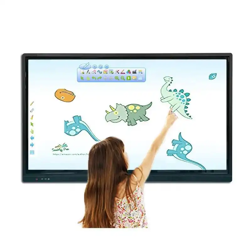 Multi-touch Lcd Television and Smart Interactive Whiteboard All High Quality 65 Inch LED Black 4mm Tempered Glass Free Offer 1