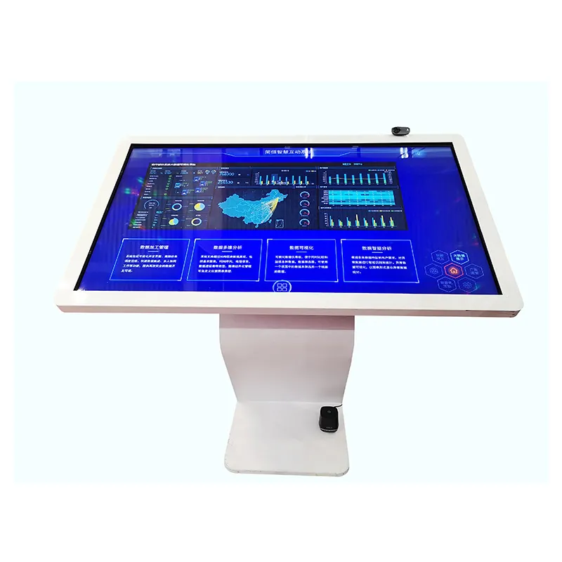 Original Mesa de centro con pantalla táctil interactiva de 43 pulgadas de fábrica de China, mesa multitáctil 1920*1080, mesa Lcd inteligente para restaurantes,1 1