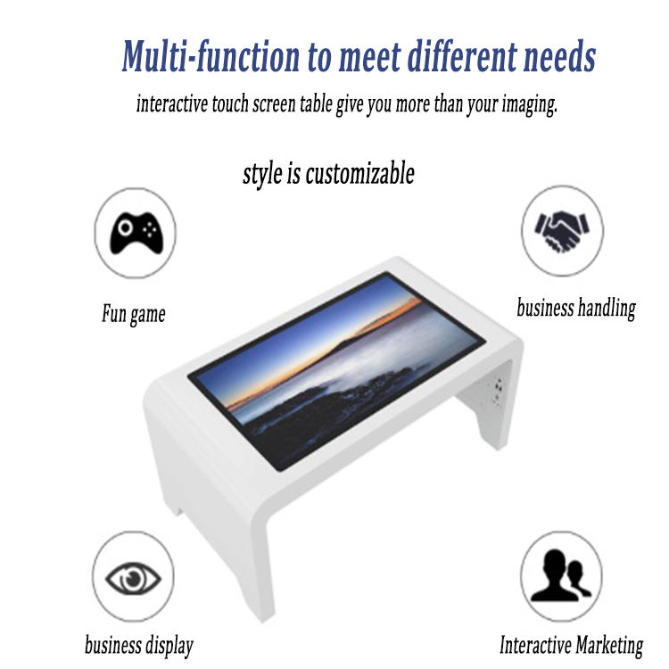 Low Price China Factory 43 Inch Interactive Touch Screen Coffee Table 1920*1080 Multi Touch Table Restaurants Smart Lcd Table