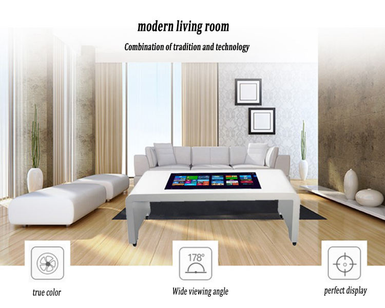 Low Price China Factory 43 Inch Interactive Touch Screen Coffee Table 1920*1080 Multi Touch Table Restaurants Smart Lcd Table