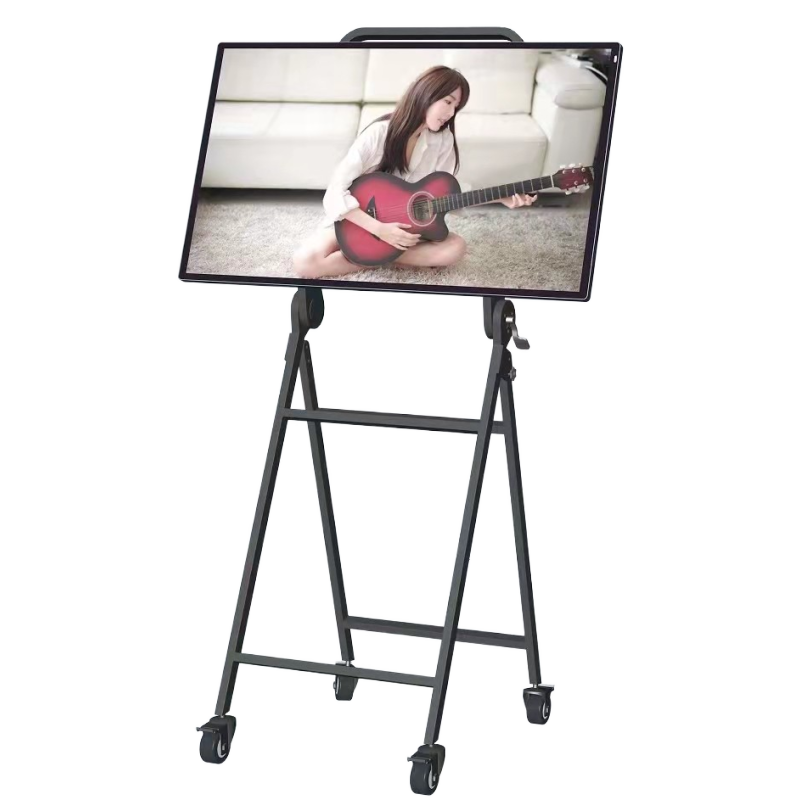 21.5 32 43 Inch 4K Portable Live Streaming Board Advertising Player Selfie Display With Stand Digital Black Sidewalk Sign Poster