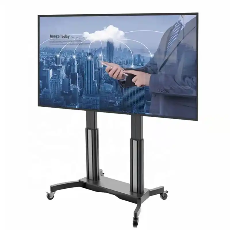 Classical 65 to 98 Inch Electric Motorized Universal TV Lift Cabinet Remote Adjustable Movable Stand 1