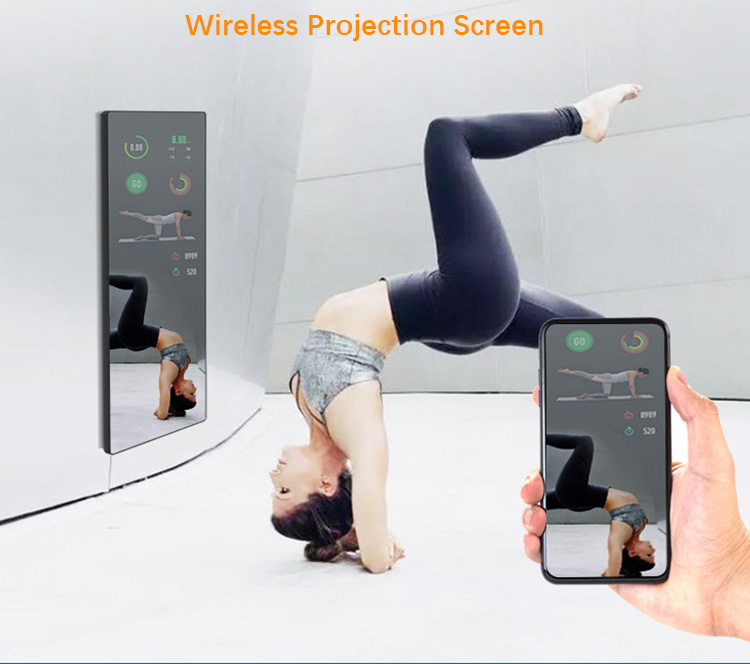Best Sale LCD Screen Fitness Digital Magic Gym Indoor Workout Interactive Full Body Kiosk Smart Magic Display LED Mirror
