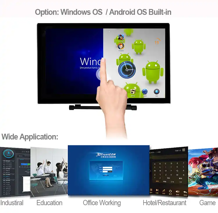 Gran oferta 2022, 21,5, 24, 27, pantalla táctil capacitiva pequeña, AIO, PC, restaurante, Monitor USB, ordenador, paneles todo en uno 1