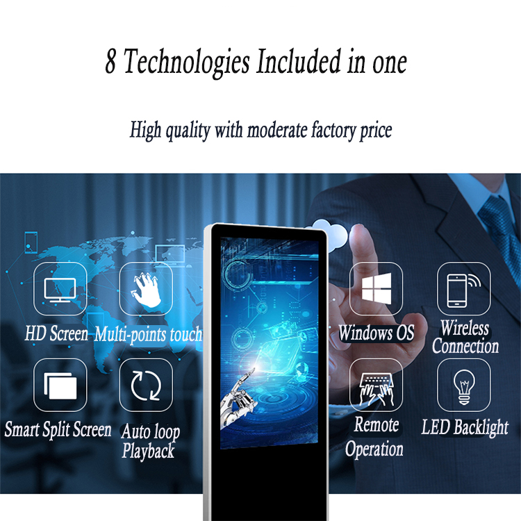 2022 new floor standing digital signage display, totem, lcd advertising kiosk