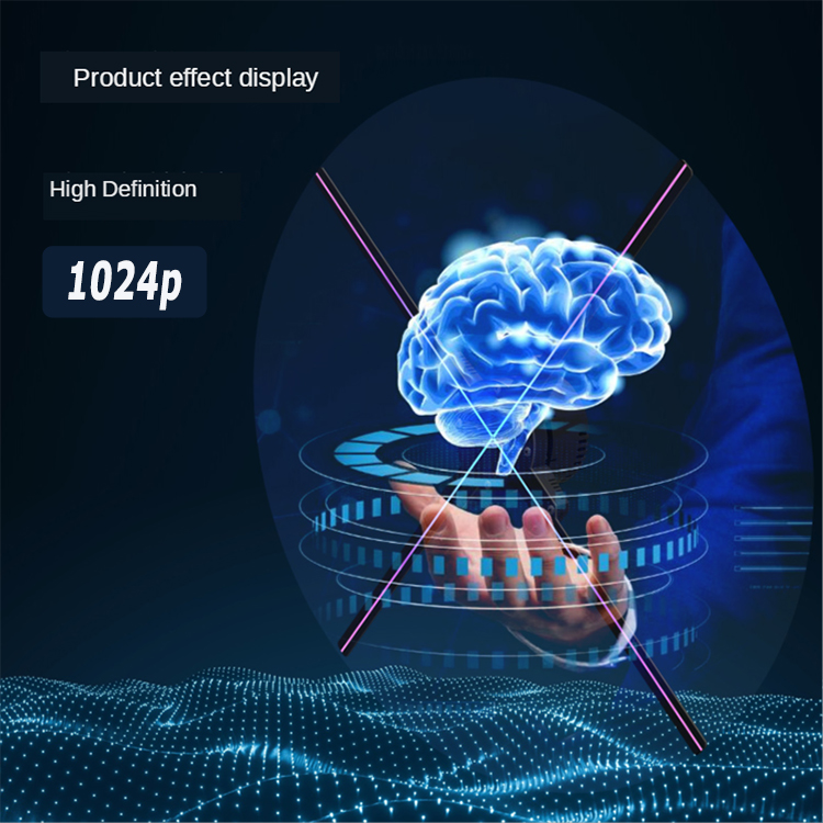 Best Equipment Outdoor Hologram Projector Player 100cm 65cm Advertising Display 3d Holographic Fan With Christmas Ball