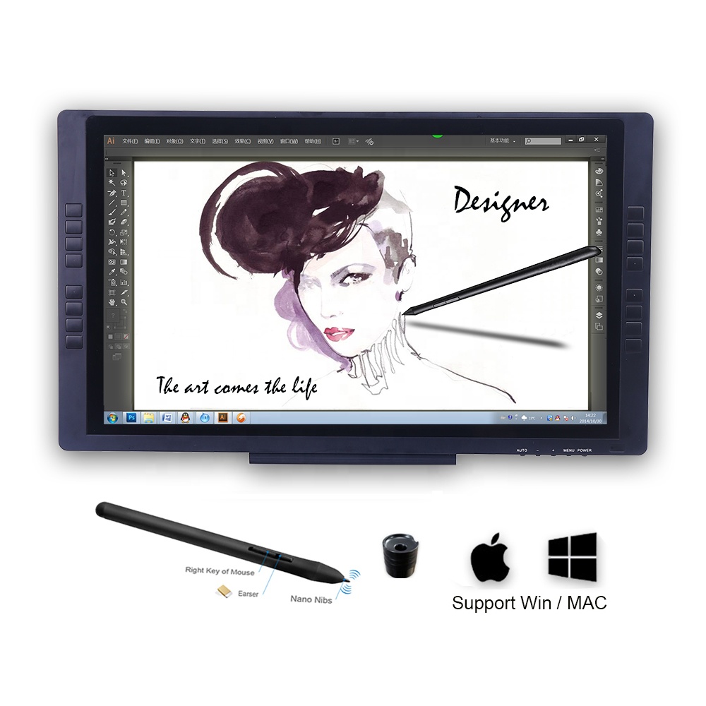 Factory Hot Sale Artist Professional Portable Pen Tablet Graphic Drawing Monitor