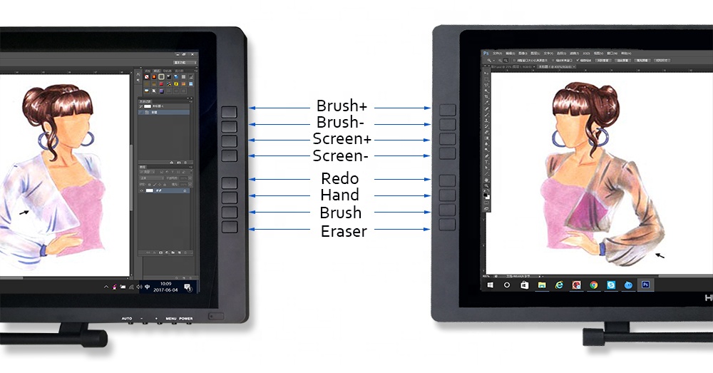 Factory Hot Sale Artist Professional Portable Pen Tablet Graphic Drawing Monitor