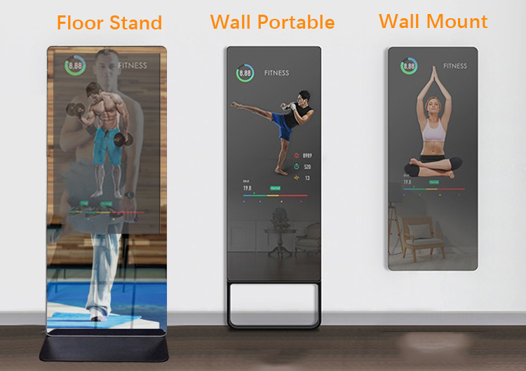 Hot Sale Price Magic Exercise Vertical Office Makeup Wall Gym Tonal Android Smart Fitness Mirror With Camera
