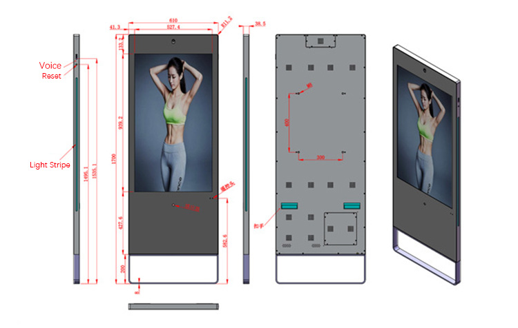 Hot Sale Price Magic Exercise Vertical Office Makeup Wall Gym Tonal Android Smart Fitness Mirror With Camera