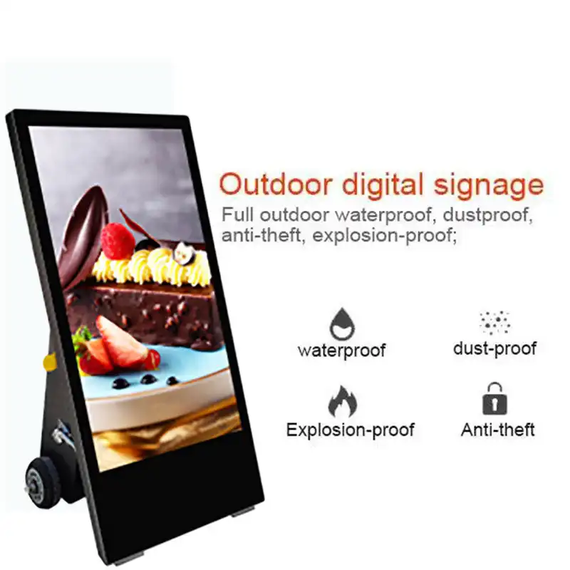 Quiosco al aire libre modificado para requisitos particulares de la pantalla táctil de la exhibición de la publicidad del aeropuerto de la batería portátil de la señalización de 43 Digitaces de la pulgada 1