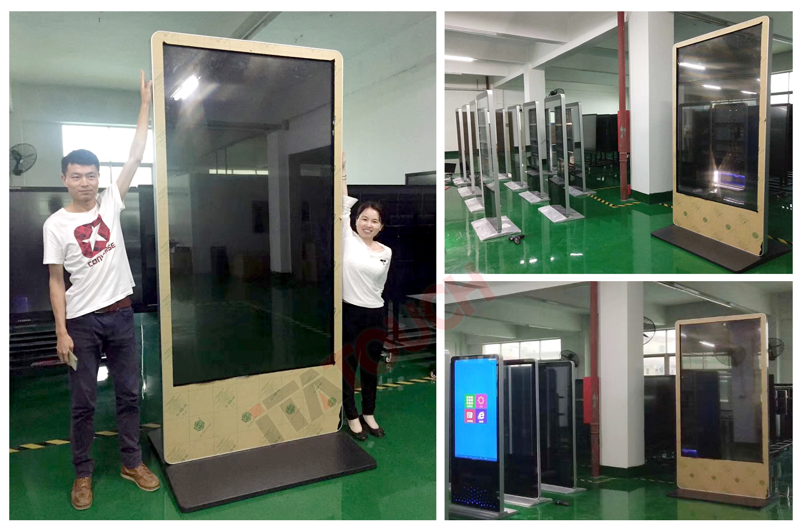 Customization Restaurant & Hotel Supplies Rotating 55inch Lcd Storefront Digital Signage 75 Inch
