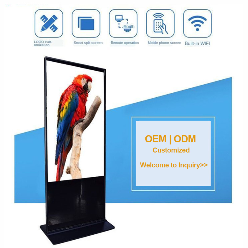 Customization Restaurant & Hotel Supplies Rotating 55inch Lcd Storefront Digital Signage 75 Inch