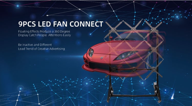65 75 CM Cloud APP Screen Digital Player Video Signage Lcd 3D Display Led Advertising Holographic Projector Wifi  Hologram Fan