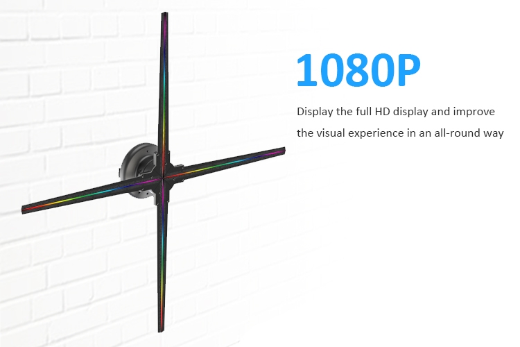 65 75 CM Cloud APP Screen Digital Player Video Signage Lcd 3D Display Led Advertising Holographic Projector Wifi  Hologram Fan